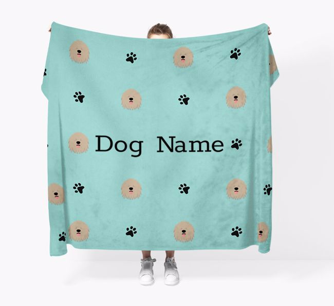 'Paw Pattern' - Personalized {breedFullName} Blanket